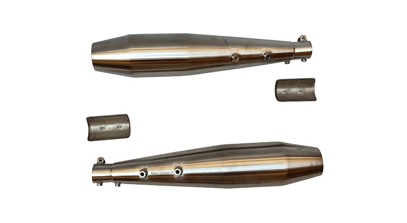 Royal Enfield Interceptor 650 Red Rooster Exhaust Silencer SS