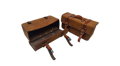 Royal Enfield GT Continental 650 Pannier Rails & Bags Brown Tan Pair