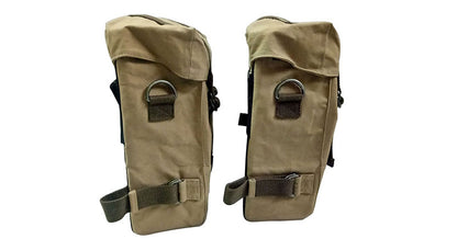 Royal Enfield Classic 500cc 350cc Sand Color Pannier Pair Set with Fitting Frame