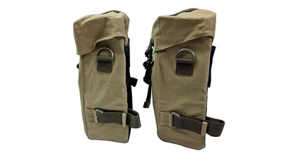 Royal Enfield Classic 500cc 350cc Sand Color Pannier Pair Set with Fitting Frame