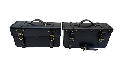 Royal Enfield GT Continental 650 Pannier Rails & Bags Black Pair