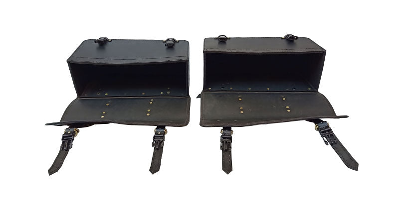 Royal Enfield Interceptor 650 Pannier Rails & Bags Black Pair