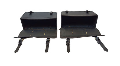 Royal Enfield Interceptor 650 Pannier Rails & Bags Black Pair