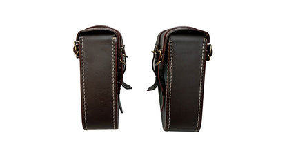 Royal Enfield GT Continental 650 Mounting Rails With Leather Pannier Bags Brown