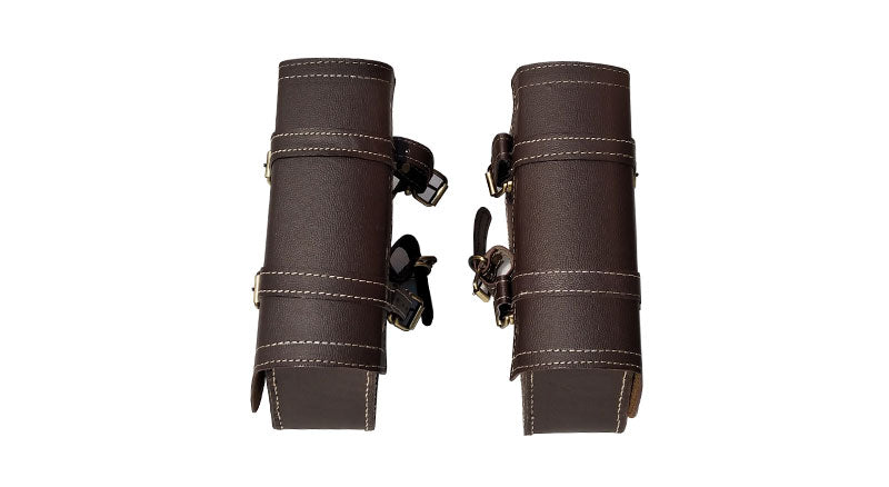 Royal Enfield Interceptor 650 Mounting Rails With Pannier Bags Pair Brown