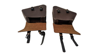 Royal Enfield GT Continental 650 Mounting Rails With Pannier Bags Pair Brown