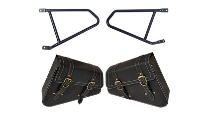 Royal Enfield GT Continental 650 Mounting Rails With Pannier Bags Pair Black