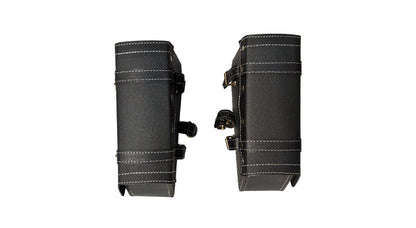 Royal Enfield Interceptor 650 Mounting Rails With Black Pannier Bags Pair