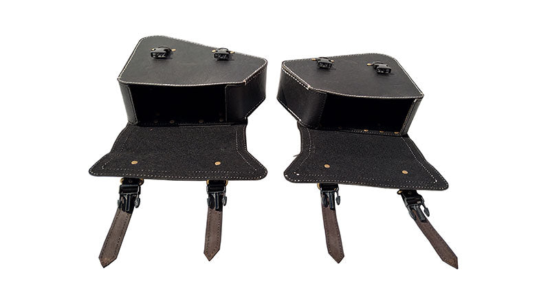 Royal Enfield Interceptor 650 Mounting Rails With Pannier Bags Pair Black