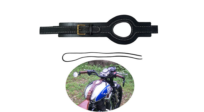Royal Enfield Classic 350cc 500cc Fuel Gas Petrol Tank Leather Belt Black Color