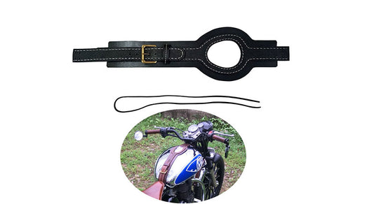 Royal Enfield Classic 350cc 500cc Fuel Gas Petrol Tank Leather Belt Black Color