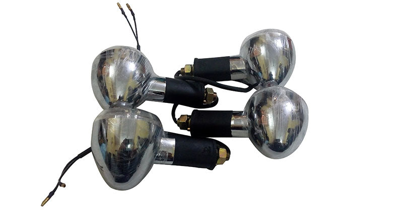 Royal Enfield Classic 350cc 500cc Front & Rear Indicator Assembly Chrome