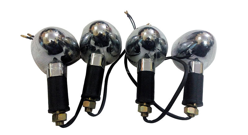 Royal Enfield Classic 350cc 500cc Front & Rear Indicator Assembly Chrome