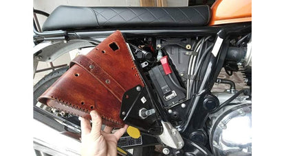 Royal Enfield GT Continental and Interceptor 650 Side Panel Bag Genuine Leather