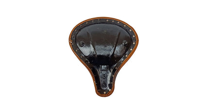 Royal Enfield Classic 500cc 350cc Front and Rear Leather Seat With Belt Grip Lever