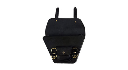Royal Enfield GT and Interceptor 650 Side Panel Bag With Pocket Genuine Leather Black