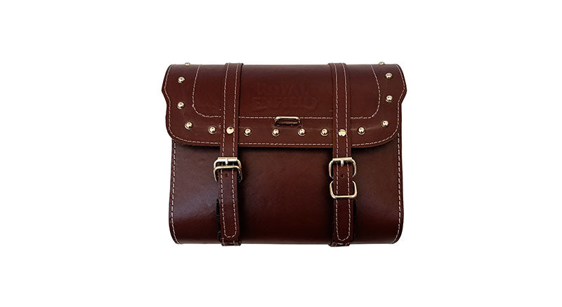 Royal Enfield Classic 350cc 500cc Saddle Bag Pair Cherry Color