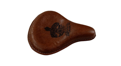 Royal Enfield Classic 350 500 Engraved Leather Front Seat Brown