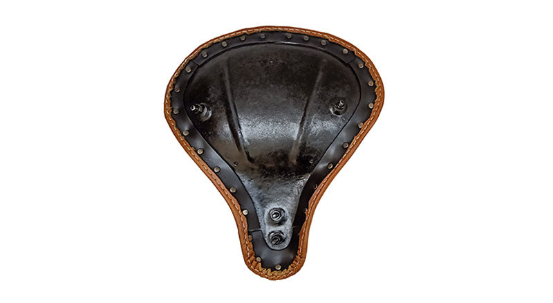 Royal Enfield Classic 500cc 350cc Brown Tan Front Leather Seats with Bags Pair