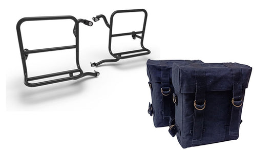 Royal Enfield Classic 350cc 500cc Black Color Military Pannier and Fitting Frame