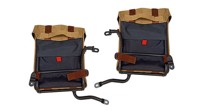 Royal Enfield Classic 350cc 500cc Sand Color Military Pannier With Fitting Frame