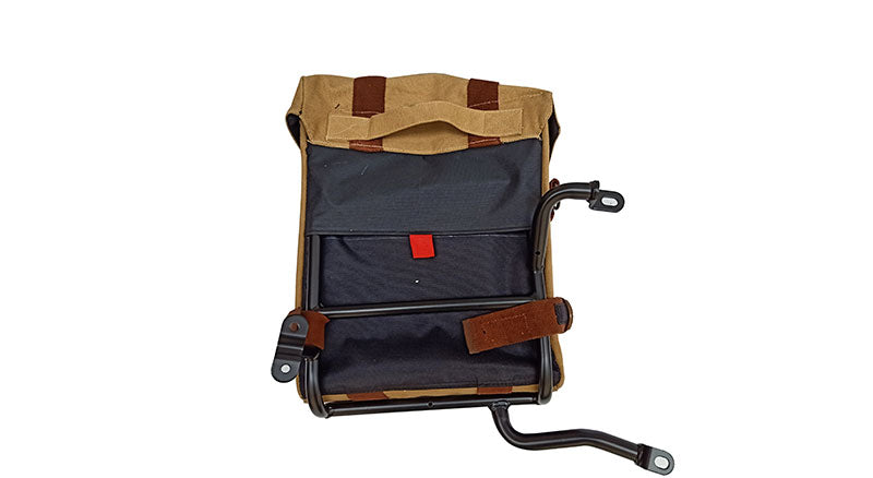 Royal Enfield Classic 350cc 500cc Sand Color Military Pannier With Fitting Frame