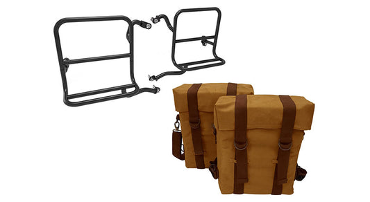 Royal Enfield Classic 350 500 Desert Color Military Pannier With Fitting Frame