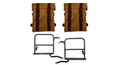 Royal Enfield Classic 350 500 Desert Color Military Pannier With Fitting Frame