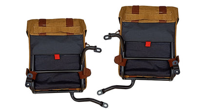 Royal Enfield Classic 350 500 Desert Color Military Pannier With Fitting Frame