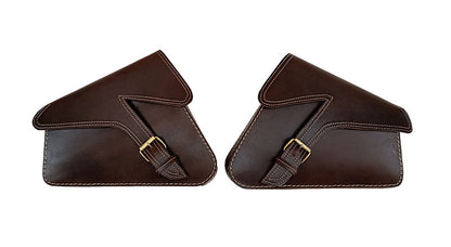 Royal Enfield GT Continental 650 Pannier Leather Bags Pair D1 Brown