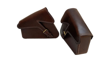 Royal Enfield GT Continental 650 Pannier Leather Bags Pair D1 Brown