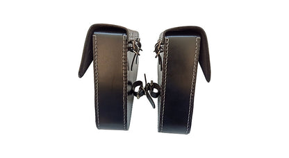 Royal Enfield Interceptor 650 Pannier Leather Bags Pair D1 Black