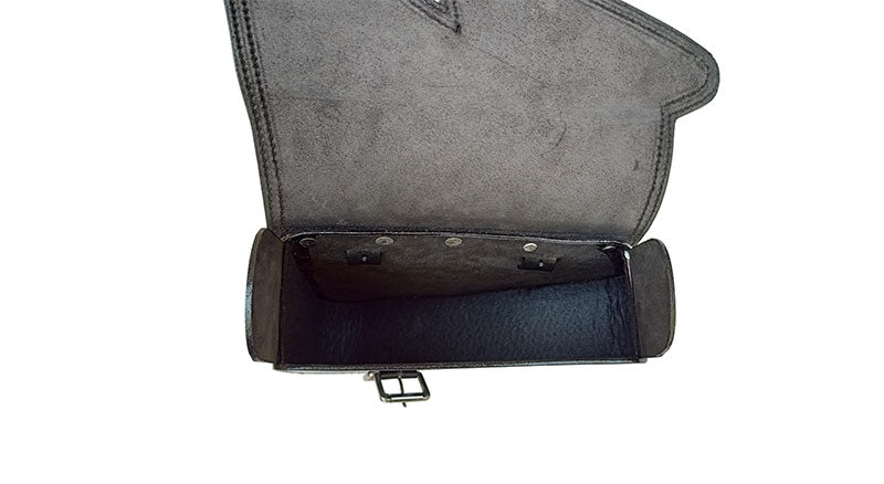 Royal Enfield Interceptor 650 Pannier Leather Bags Pair D1 Black