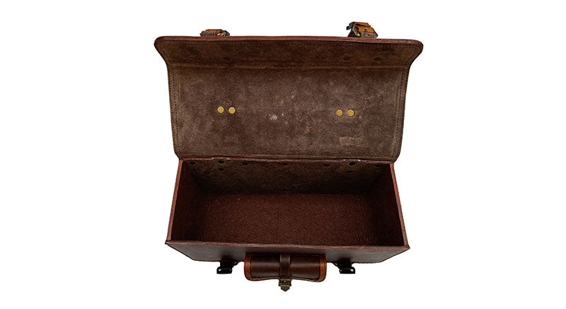 Royal Enfield Pannier Rails and Leather Bags Pair Brown Tan For Interceptor 650