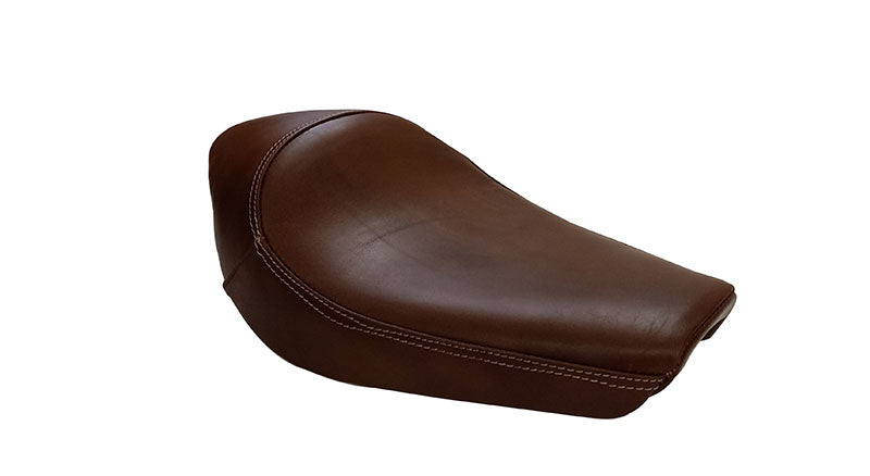 Royal Enfield Classic 350cc 500cc Leather Low Rider Front Solo Seat Brown