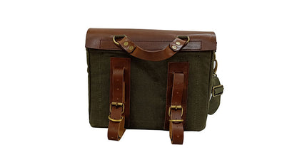 Royal Enfield Classic 500cc Leather and Canvas Bag With Fitting Frame Olive Color