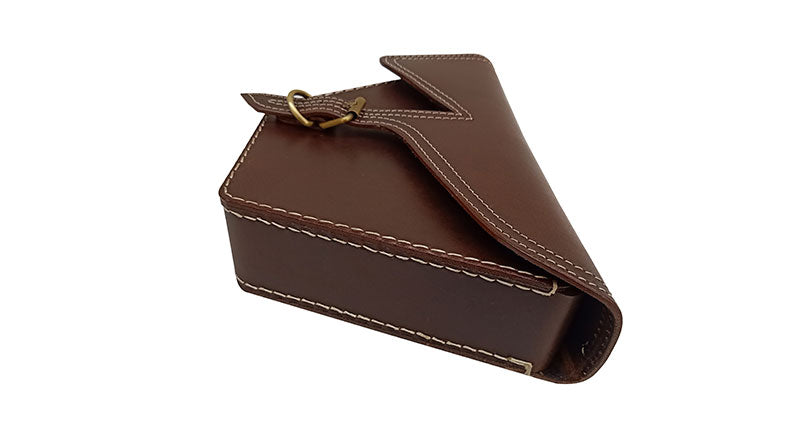 Royal Enfield GT and Interceptor 650 Side Panel Bag Genuine Leather Brown