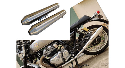 Royal Enfield GT and Interceptor 650cc SS LH-RH Exhaust Header Pipe with Silencer Matt Finish