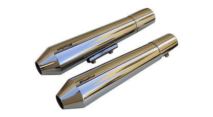 Royal Enfield GT and Interceptor 650cc SS LH-RH Exhaust Header Pipe with Silencer Polished