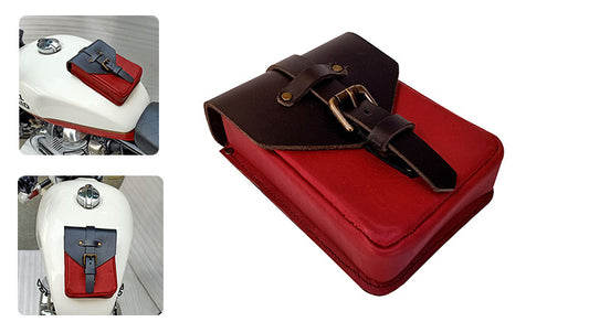 Royal Enfield 650cc GT and Interceptor Magnetic Leather Tank Pouch Accessory