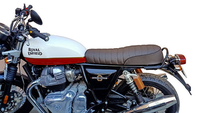 Royal Enfield GT Continental and Interceptor 650cc Dual Genuine Leather Seat Dark Brown