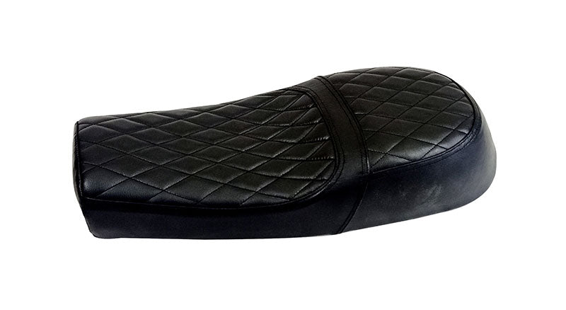 Royal Enfield GT Continental and Interceptor 650 Diamond Design Leather Dual Seat Black