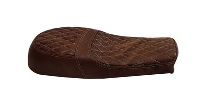 Royal Enfield GT Continental and Interceptor 650 Diamond Design Dual Leather Seat Brown