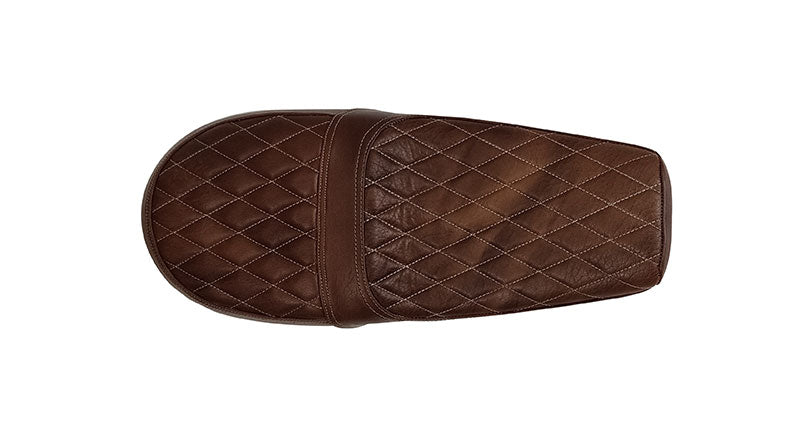 Royal Enfield GT Continental and Interceptor 650 Diamond Design Dual Leather Seat Brown