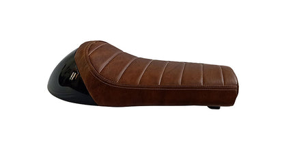 Royal Enfield GT Continental and Interceptor 650 Single Seat Brown Color with Black Cowl