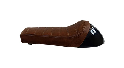 Royal Enfield GT Continental and Interceptor 650 Single Seat Brown Color with Black Cowl