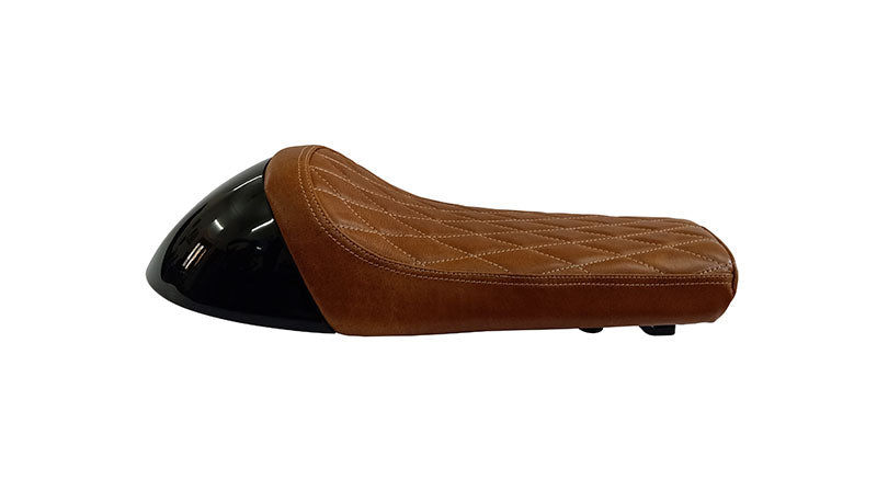 Royal Enfield GT Continental and Interceptor 650 Single Seat Brown Tan With Black Cowl