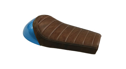Royal Enfield GT Continental and Interceptor 650 Single Seat Brown Color with Blue Cowl