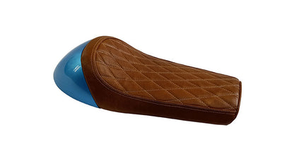 Royal Enfield GT Continental and Interceptor 650 Single Seat Brown Tan With Blue Cowl