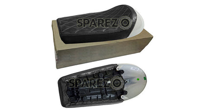 Royal Enfield GT Continental and Interceptor 650 Single Seat Black With White Cowl